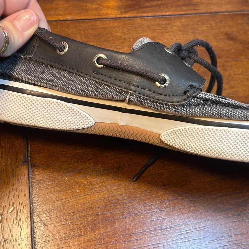 Sperry Men's Black and Gray Boat Shoes